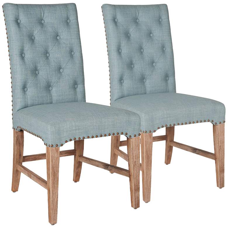 Image 1 Traditions Wilshire Oasis Fabric Dining Chair Set of 2