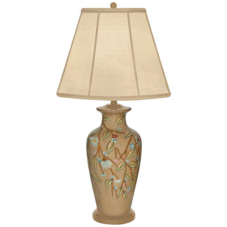 Image 1 Trailing Vine With Flower Hand-Painted Porcelain Table Lamp