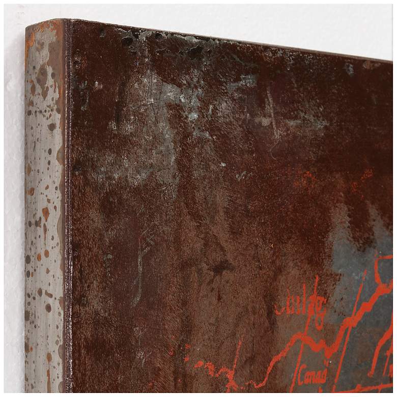 Image 7 Train" Mixed Media Iron Hand Painted Dimensional Wall Art more views