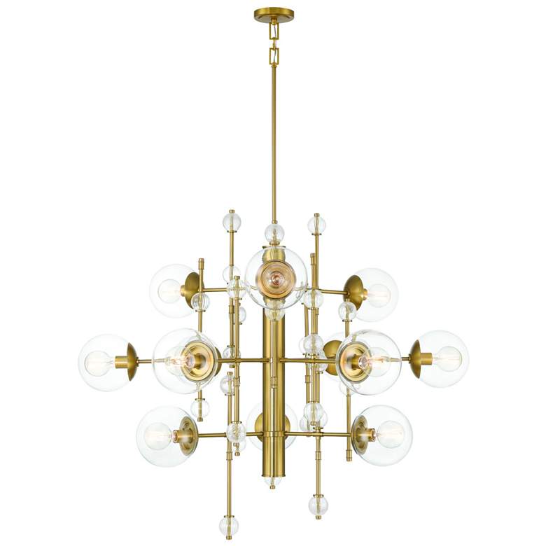 Image 1 Traiton 48" 3 Tier Chandelier Gold