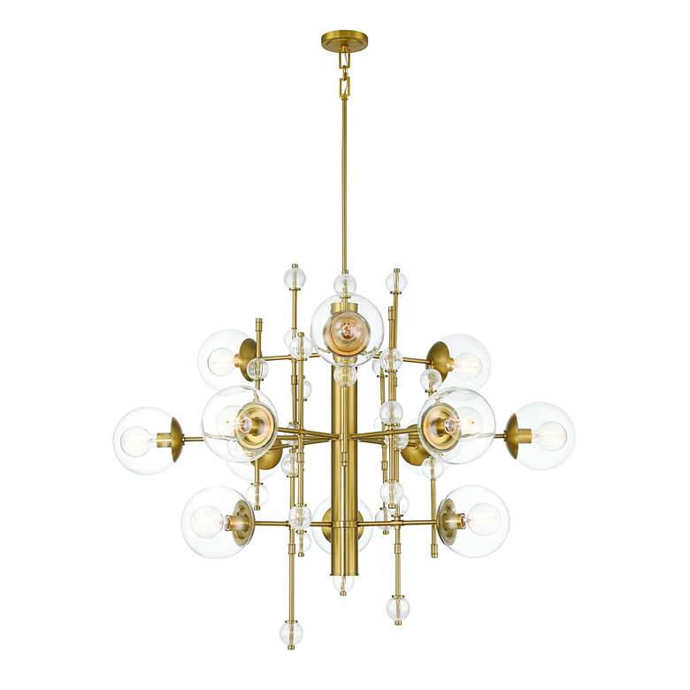 Image 2 Traiton 48" 3 Tier Chandelier Gold more views