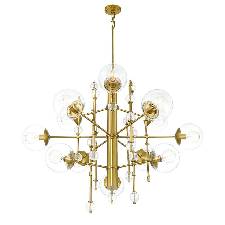 Image 3 Traiton 48" 3 Tier Chandelier Gold more views