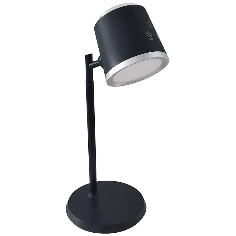 Image 1 Tram 13.5" High Matte Black Finish Table Lamp