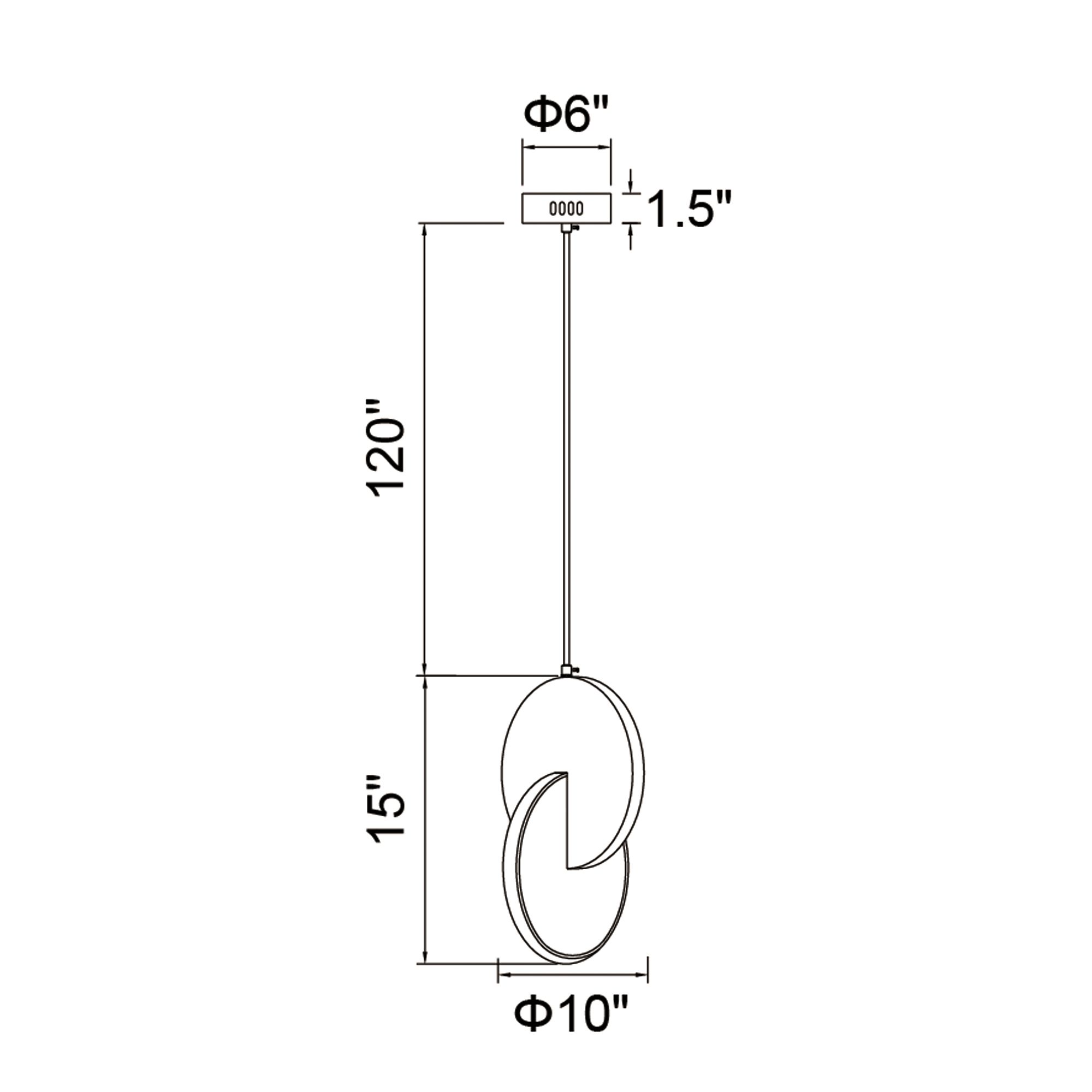 Image 7 Tranche Integrated LED 10in Brushed Brass Mini Pendant more views