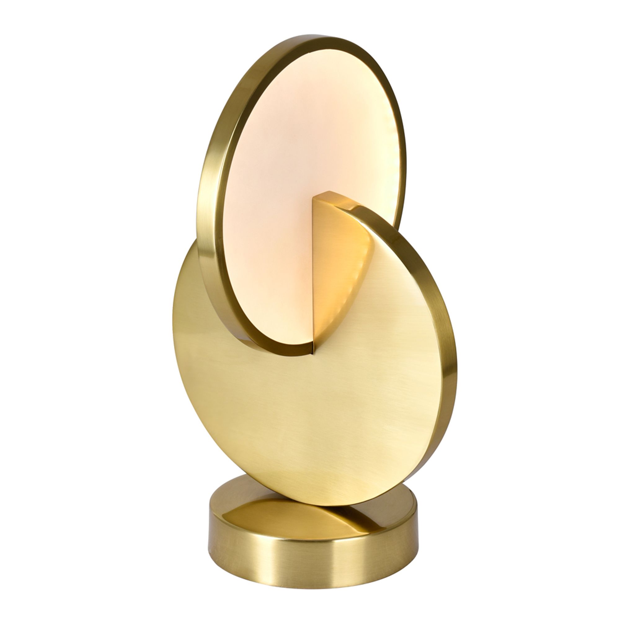 Image 3 Tranche Integrated LED Brushed Brass Table Lamp more views