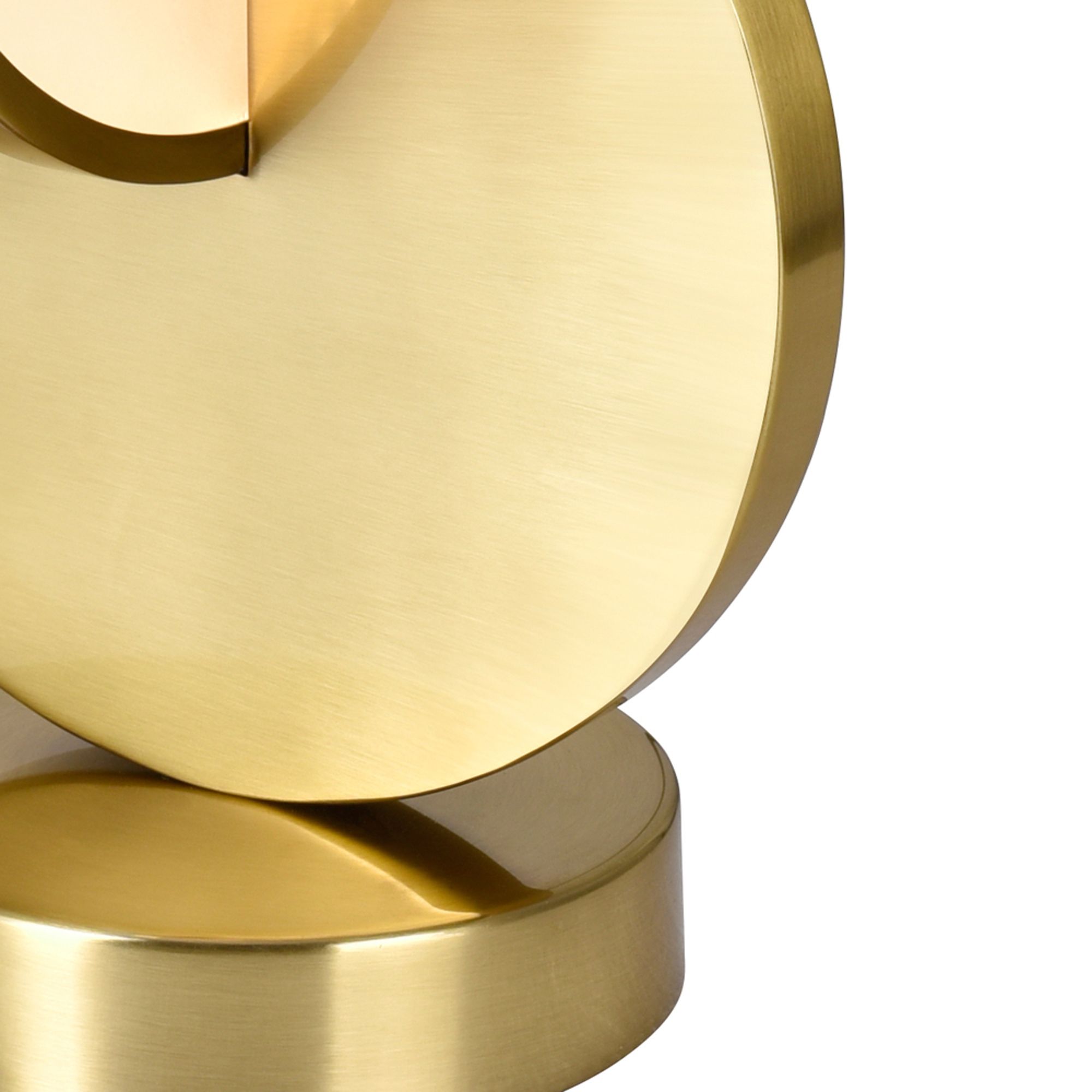 Image 5 Tranche Integrated LED Brushed Brass Table Lamp more views