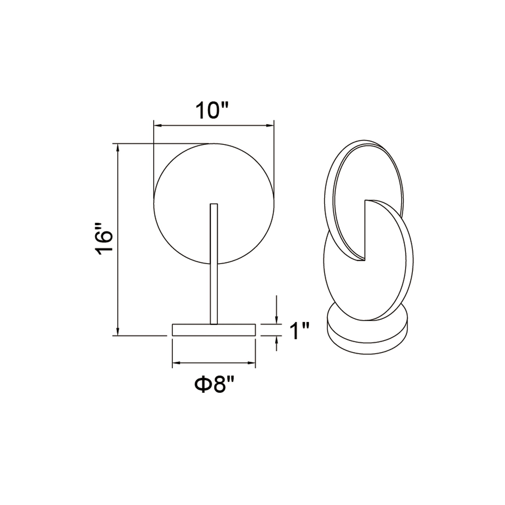 Image 7 Tranche Integrated LED Brushed Brass Table Lamp more views