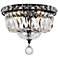 Tranquil 10" Wide Black and Clear Crystal Ceiling Light