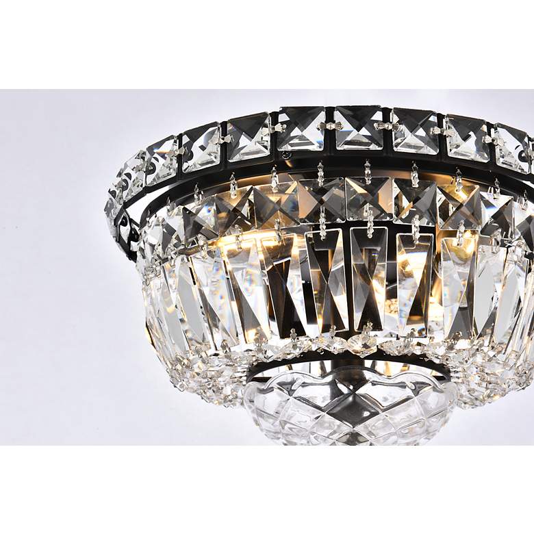 Image 7 Tranquil 10" Wide Black and Clear Crystal Ceiling Light more views