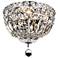 Tranquil 12" Wide Chrome and Clear Crystal Ceiling Light