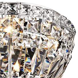 Image3 of Tranquil 12" Wide Chrome and Clear Crystal Ceiling Light more views