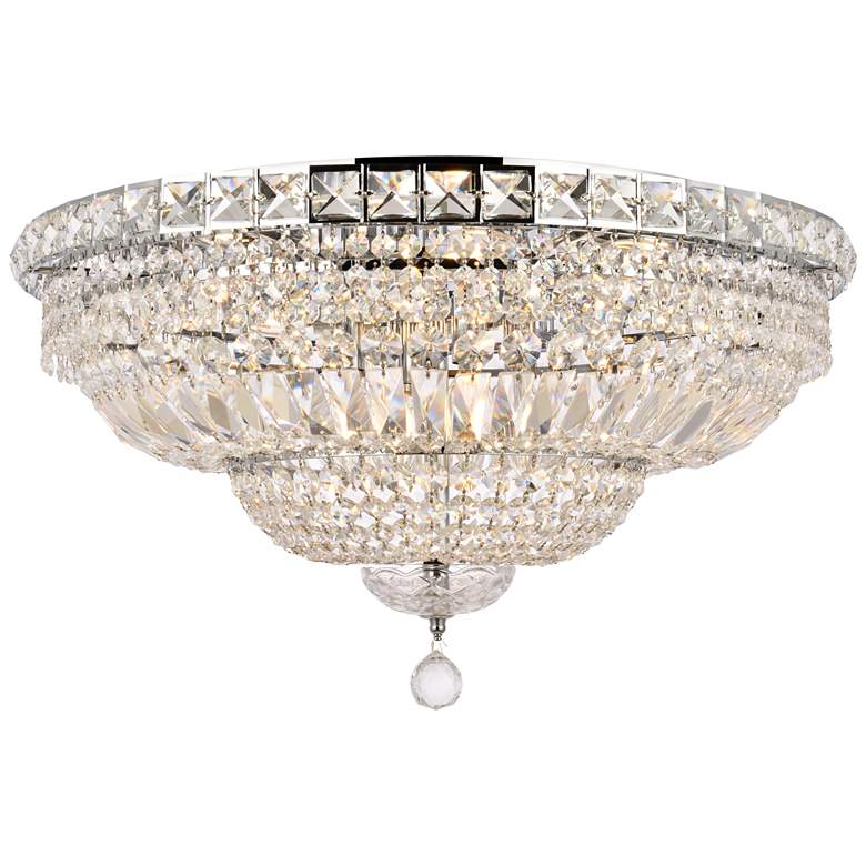 Image 1 Tranquil 12 Lt Chrome Flush Mount Clear