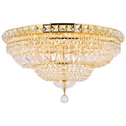 Tranquil 12 Lt Gold Flush Mount Clear