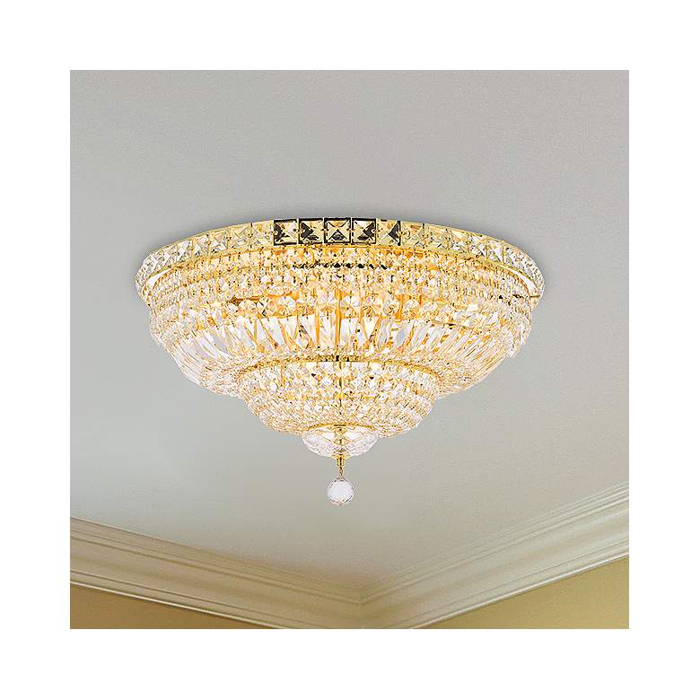 Image 2 Tranquil 12 Lt Gold Flush Mount Clear