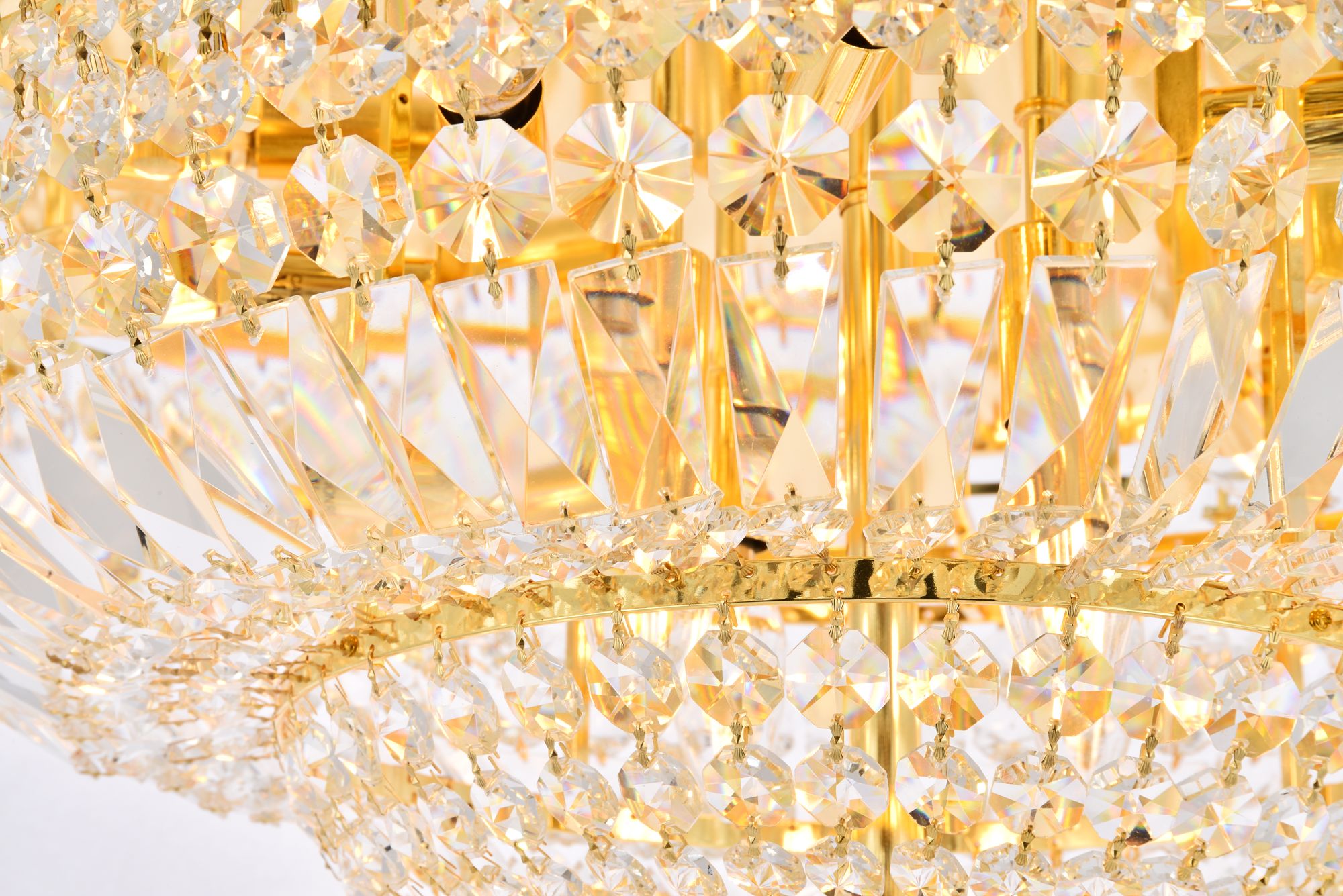 Tranquil 12 Lt Gold Flush Mount Clear in scene