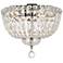Tranquil 14" Wide Chrome and Clear Crystal Ceiling Light