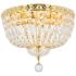 Tranquil 14" Wide Gold and Clear Crystal Ceiling Light