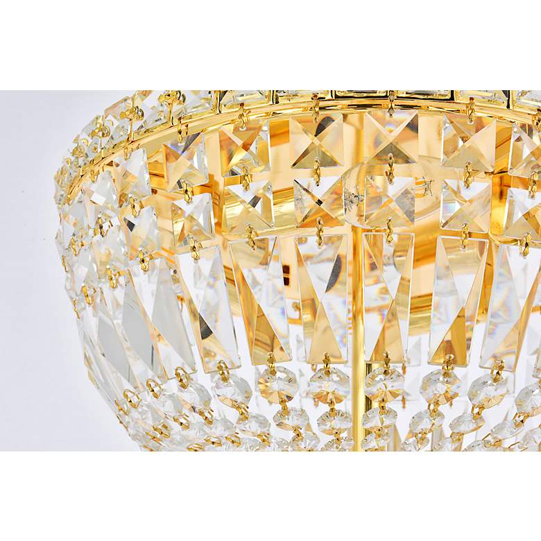 Image 7 Tranquil 14" Wide Gold and Clear Crystal Ceiling Light more views