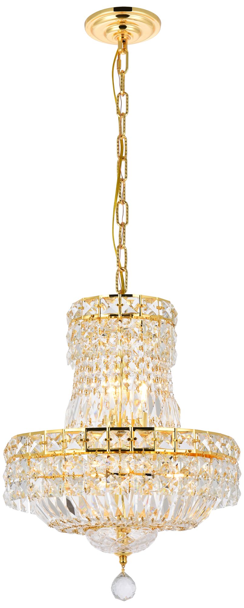 Image 2 Tranquil 14" Wide Gold and Crystal 6-Light Chandelier