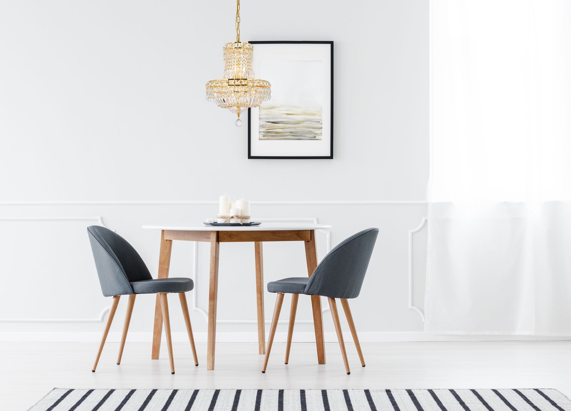 Image 3 Tranquil 14" Wide Gold and Crystal 6-Light Chandelier more views