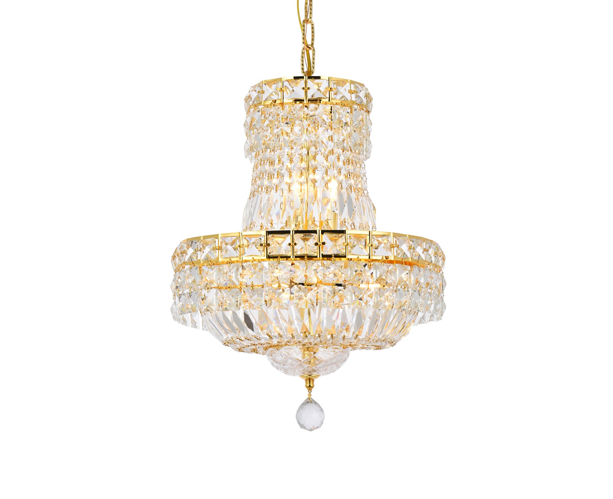 Image 4 Tranquil 14" Wide Gold and Crystal 6-Light Chandelier more views