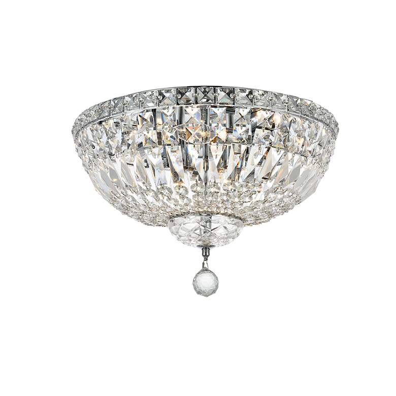 Image 2 Tranquil 16"W Chrome and Clear Crystal 6-Light Ceiling Light more views