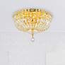 1_Tranquil 16"W Gold and Clear Crystal 6-Light Ceiling Light
