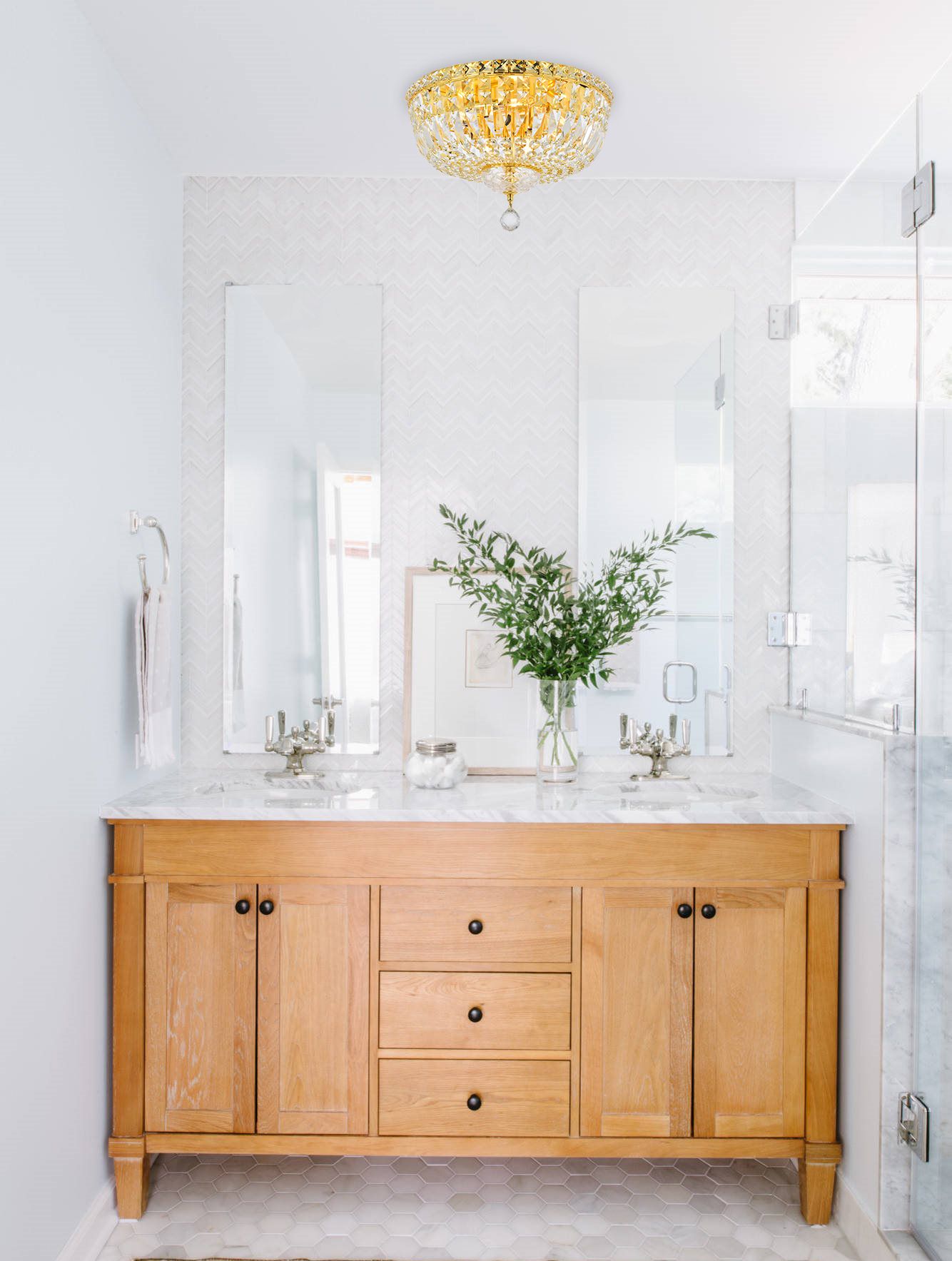 Image 3 Tranquil 16"W Gold and Clear Crystal 6-Light Ceiling Light more views