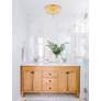 3_Tranquil 16"W Gold and Clear Crystal 6-Light Ceiling Light more views