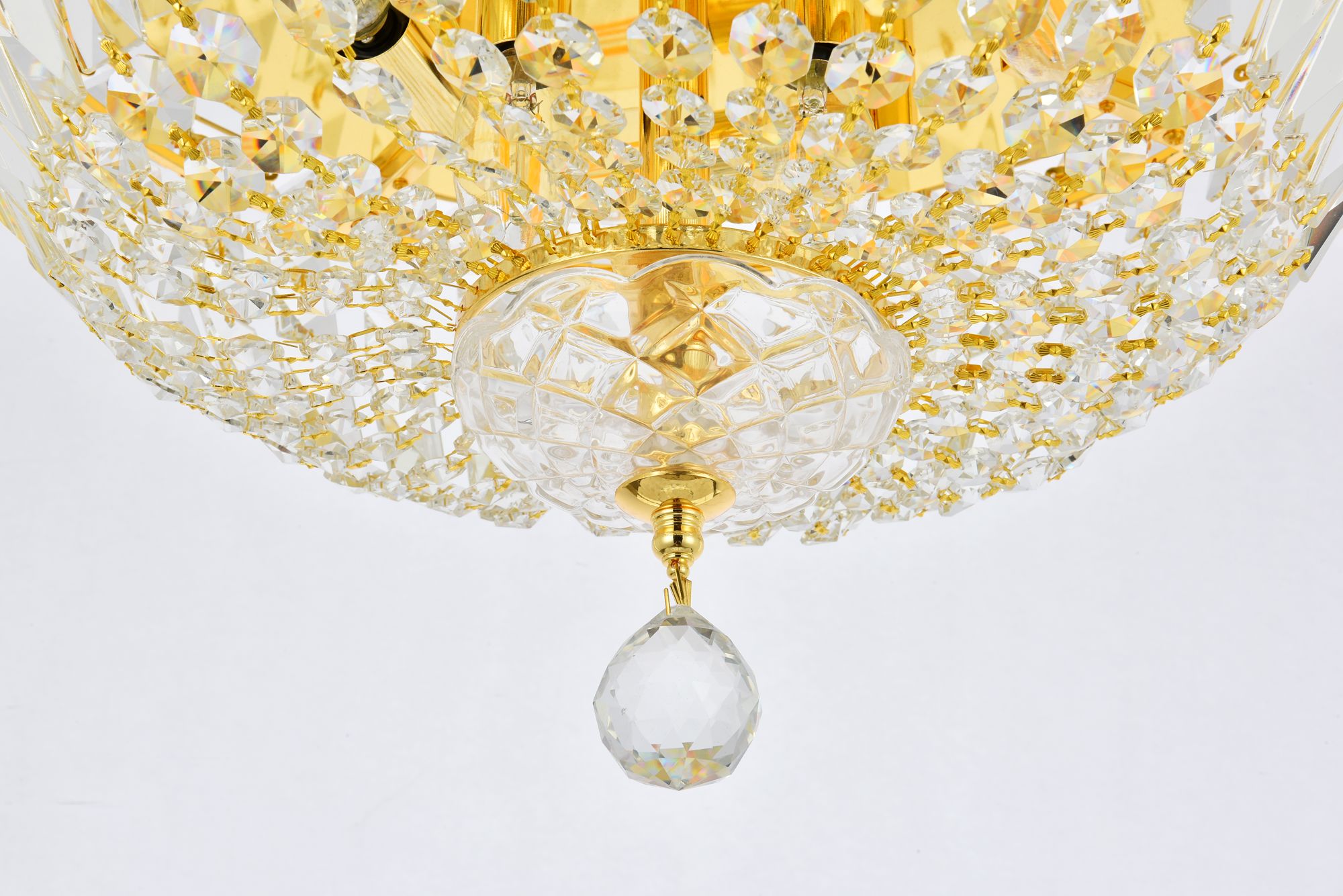 Image 5 Tranquil 16"W Gold and Clear Crystal 6-Light Ceiling Light more views