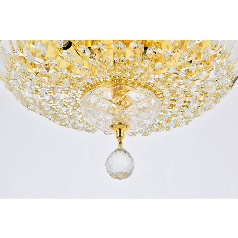 Image 5 Tranquil 16"W Gold and Clear Crystal 6-Light Ceiling Light more views