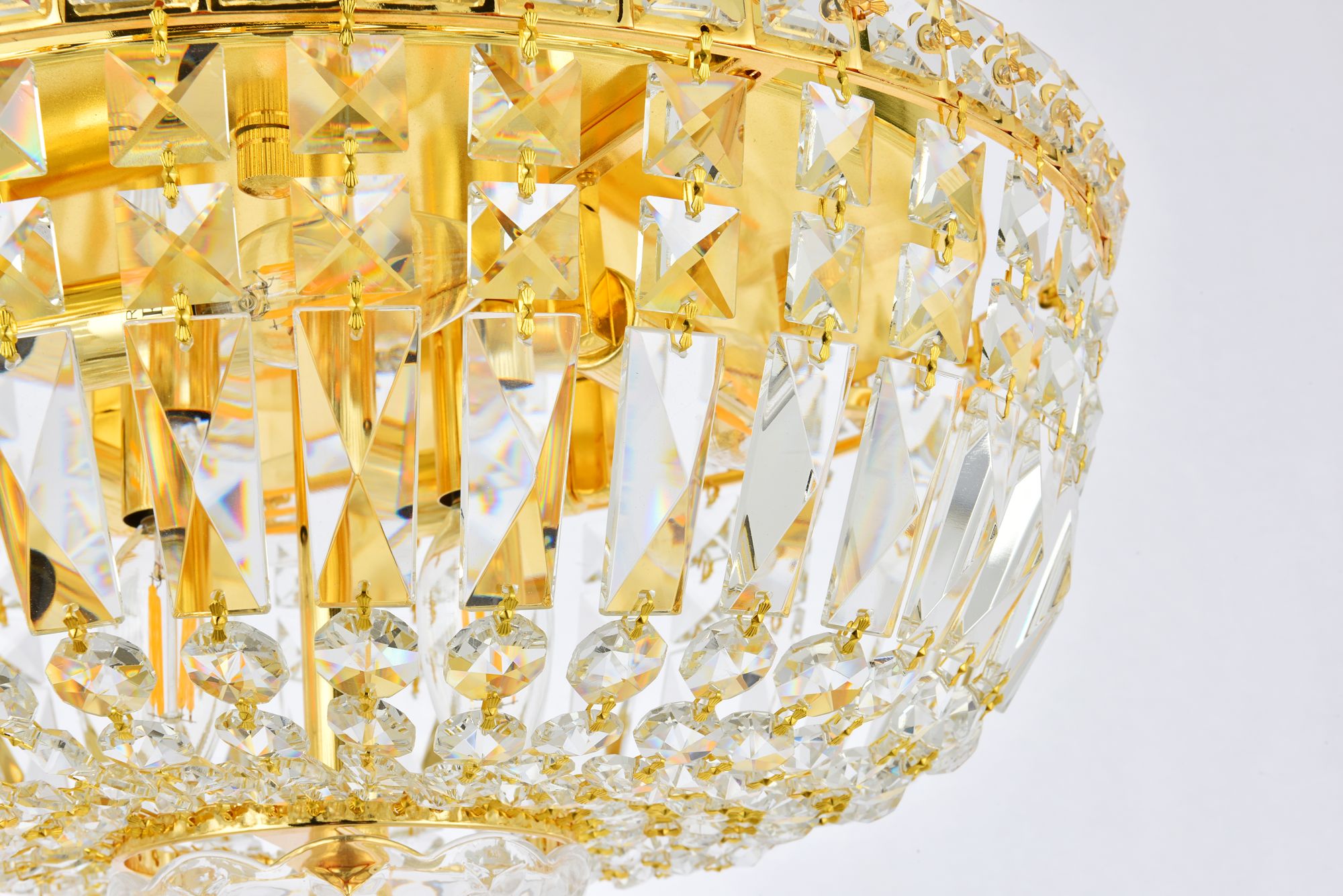 Image 6 Tranquil 16"W Gold and Clear Crystal 6-Light Ceiling Light more views