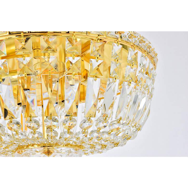 Image 6 Tranquil 16"W Gold and Clear Crystal 6-Light Ceiling Light more views