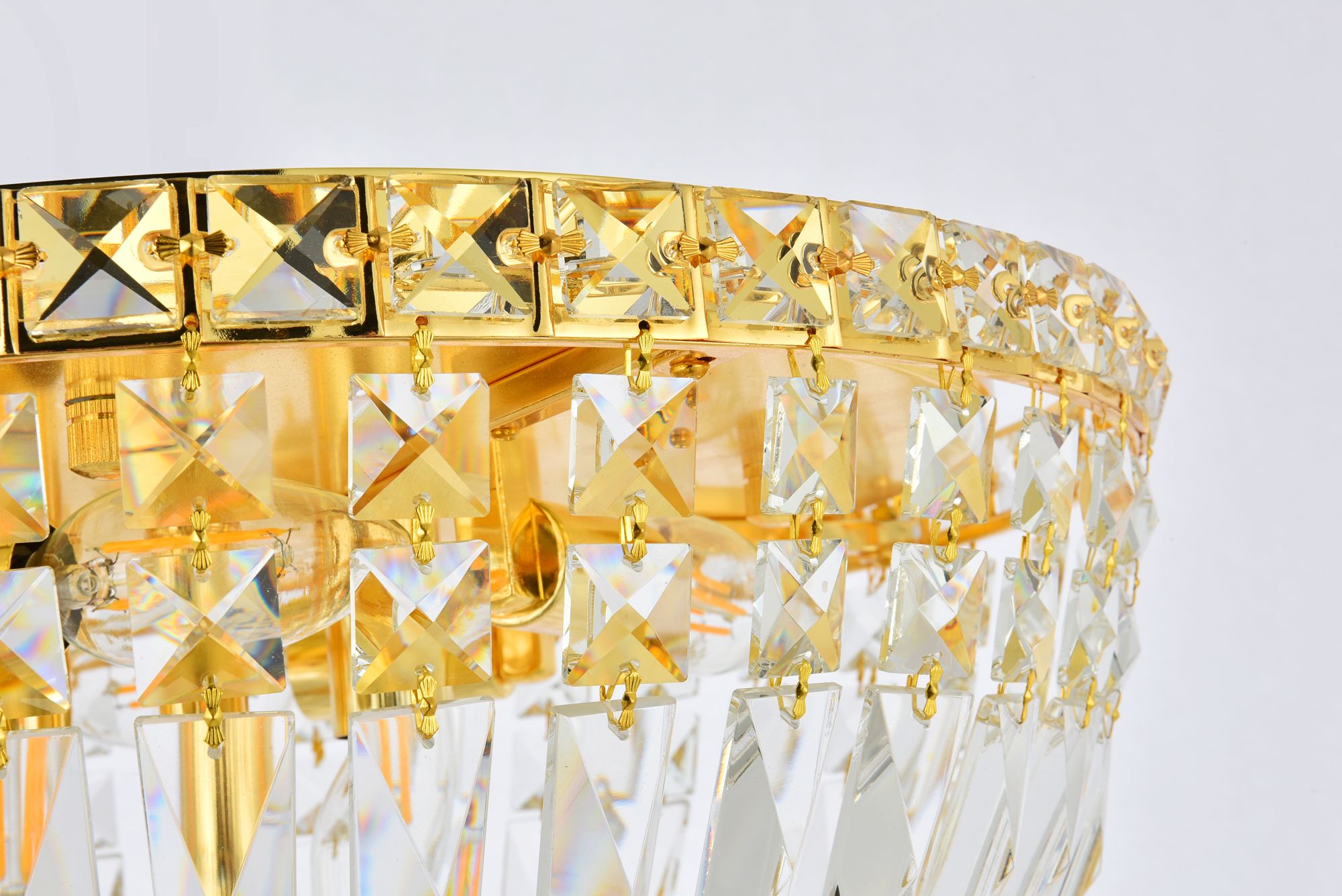 Image 7 Tranquil 16"W Gold and Clear Crystal 6-Light Ceiling Light more views