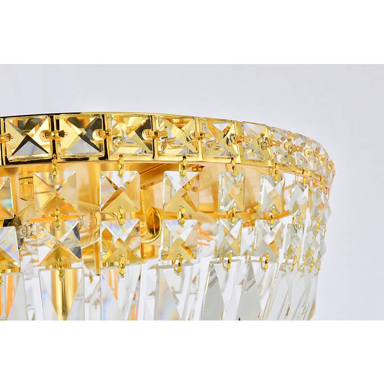 Image 7 Tranquil 16"W Gold and Clear Crystal 6-Light Ceiling Light more views