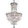Tranquil 18" Wide Chrome and Clear Crystal 3-Tier Chandelier