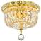 Tranquil 4 Lt Gold Flush Mount Clear