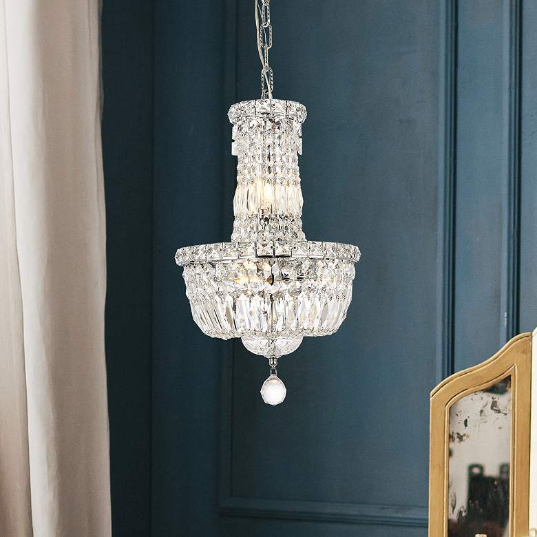 Image 1 Tranquil 6 Lt Chrome Pendant Clear