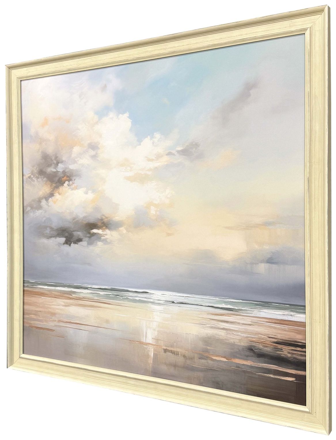 Image 3 Tranquil Blue Shores 40"W x 40"H Framed Art more views