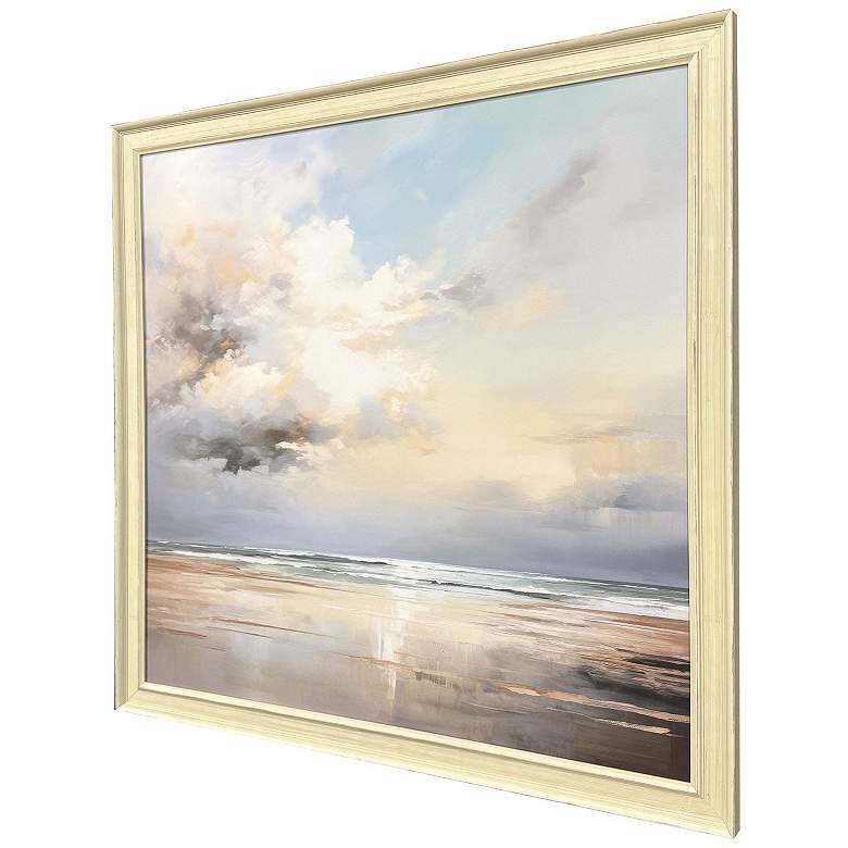 Image 3 Tranquil Blue Shores 40"W x 40"H Framed Art more views