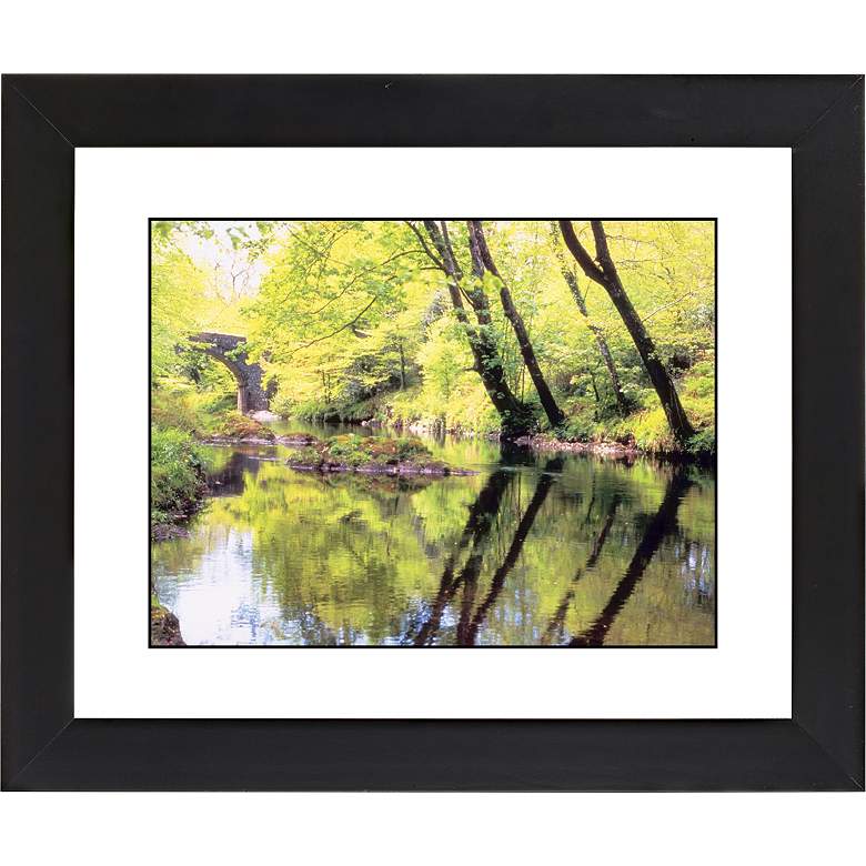 Image 1 Tranquil River Black Frame Giclee 23 1/4 inch Wide Wall Art