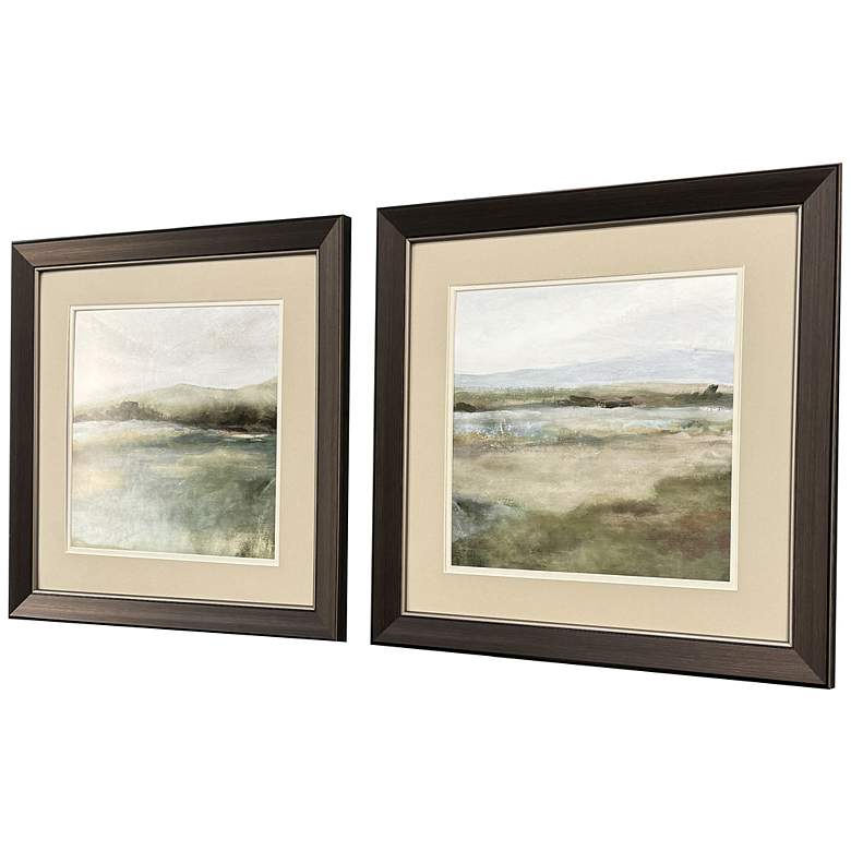 Image 2 Tranquil Valley Views 19"W x 19"H Modern Framed Art Set of 2 more views