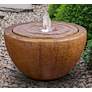 Tranquility 14" Modern Outdoor Bubbler Fountain with Light