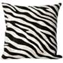 Trans-Ocean Visions I Zebra Black 20" Square Throw Pillow