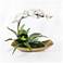 Transcend Orchid 16" High Faux Flower in Boat-Shaped Planter
