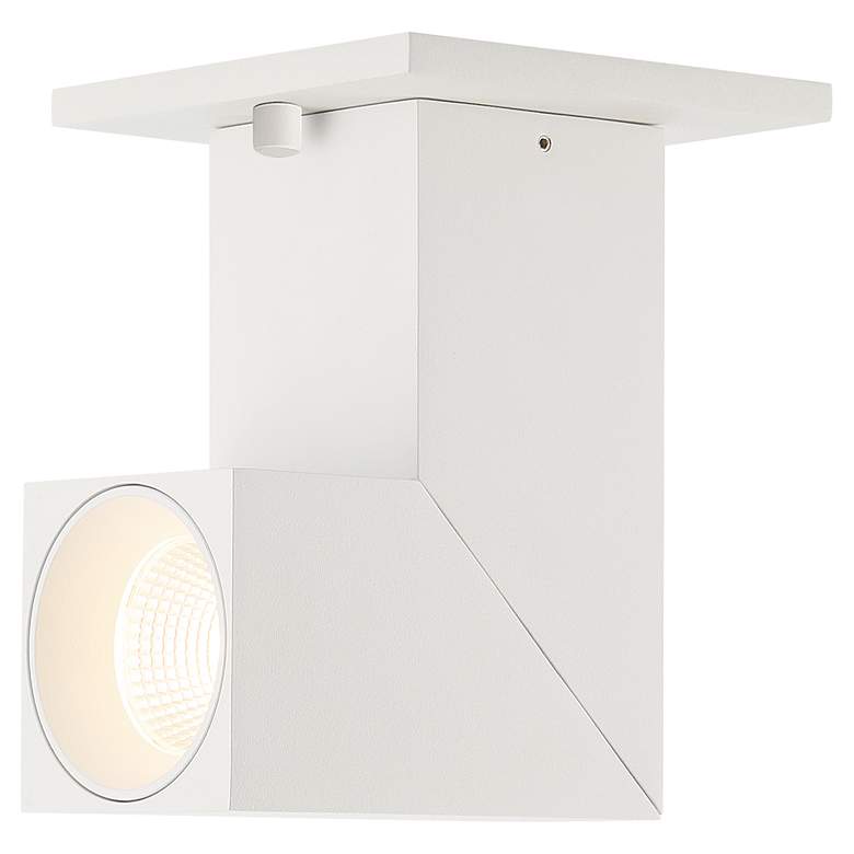 Image 5 Transformer 3" Wide White 120V Flush Mount with White Acrylic Shade more views
