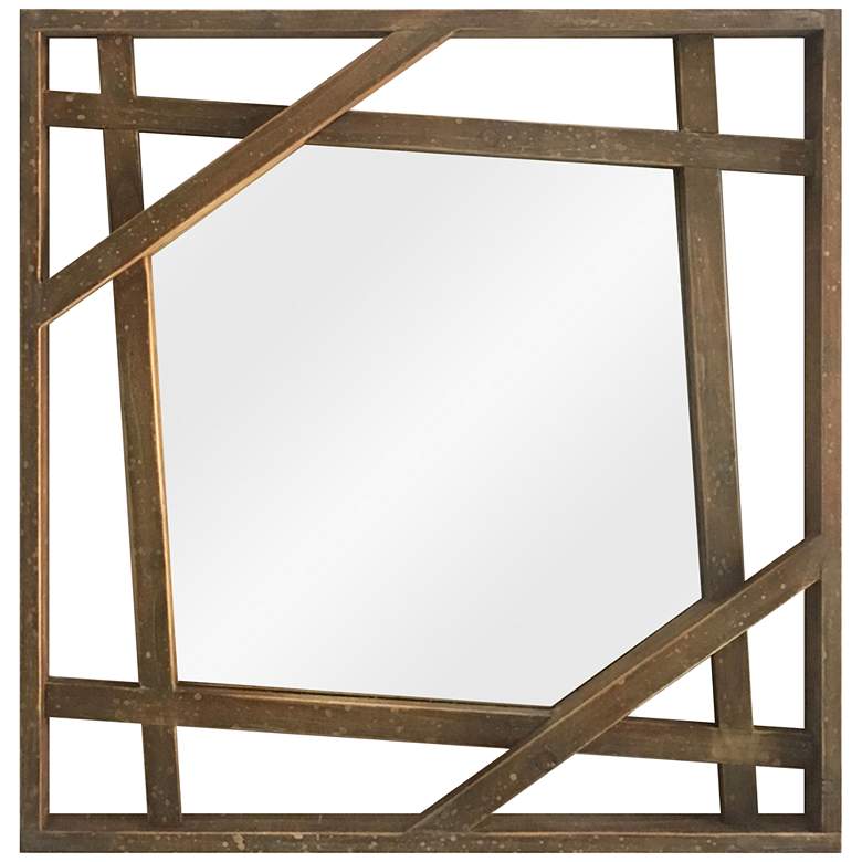 Image 1 Transit Reflection Wood 28 inch Square Wall Mirror