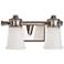 Transitional 13 1/2" Wide Polished Nickel 2-Light Bath Light