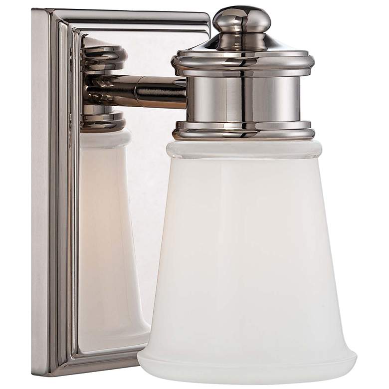 Image 1 Transitional 5 3/4 inch High Polished Nickel Wall Sconce