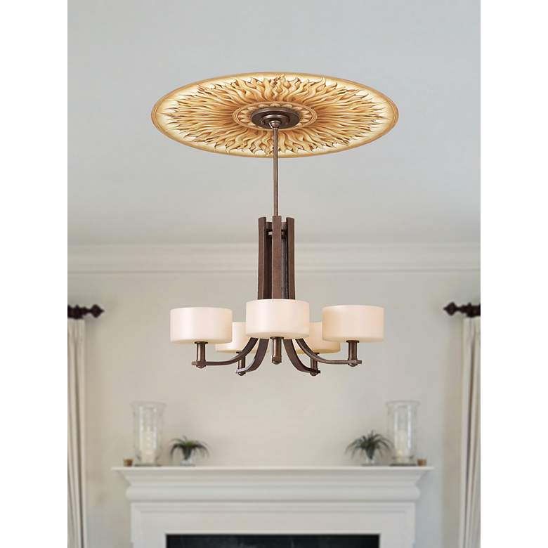Southern Sun 24&quot; Wide Repositionable Ceiling Medallion in scene